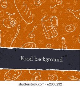 Food backgrounds set and copyspace  Easy editable by layers  eps10 