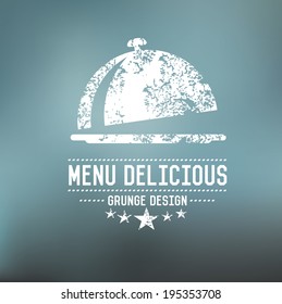 Food badge,grunge vector