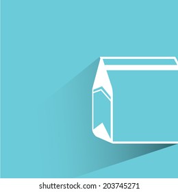 food bag, blue background, flat and shadow theme