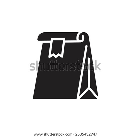 food bag icon Flat line illustration