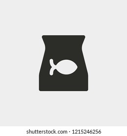 Food bag icon isolated on background. Pet food symbol modern, simple, vector, icon for website design, mobile app, ui. Vector Illustration