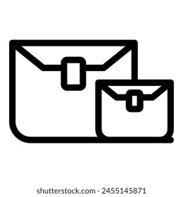 Food bag icon outline vector. Snack pack. Packet box