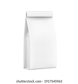 Food bag isolated on white background. Vector illustration. Can be use for template your design, presentation, promo, ad. Taking your 2D designs into 3D. EPS10.