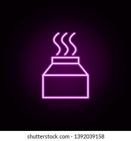 food, bag neon icon. Elements of food and drink set. Simple icon for websites, web design, mobile app, info graphics