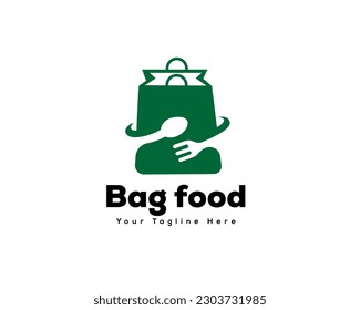 food bag store delivery icon symbol logo design template illustration inspiration