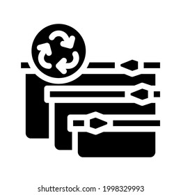 food bag zero waste accessory glyph icon vector. food bag zero waste accessory sign. isolated contour symbol black illustration