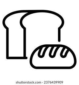 Food and bakery bread icon