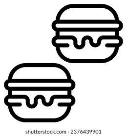 Food and bakery macaroon icon