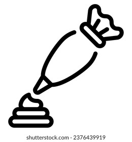 Food and bakery pastry bag icon
