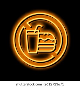 food ban neon light sign vector. food ban illustration