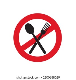 food ban sign. vector illustration 