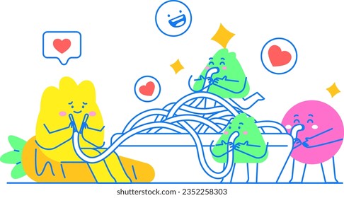 Food bank for charity illustration