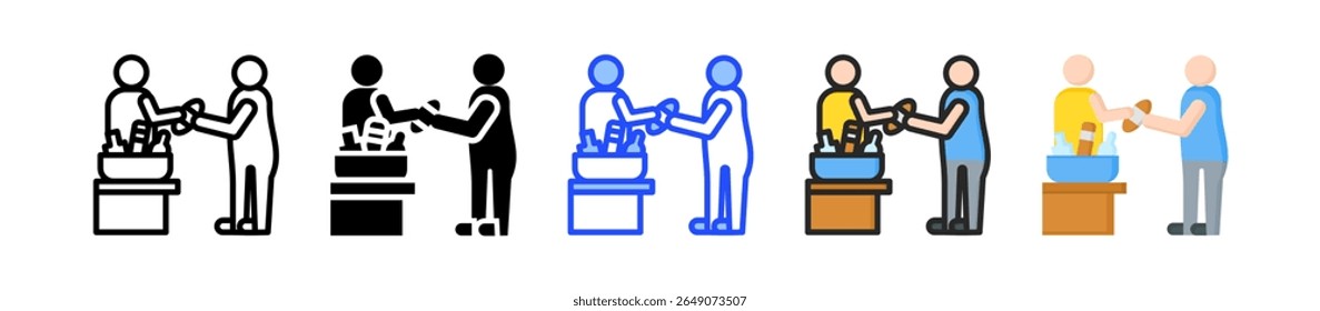 Food Bank Icon Collection With Multiple Styles