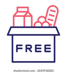 Food Bank Icon Color Vector Illustration