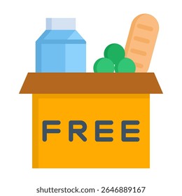 Food Bank Icon Flache Vektorgrafik