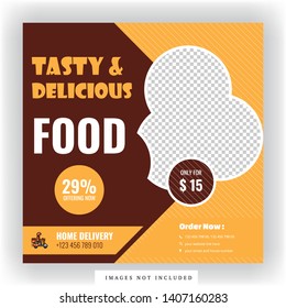 Food banner design, social poster and ads