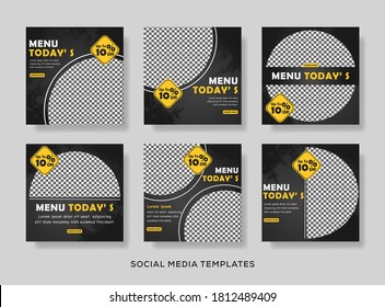 Food banner post for social media premium vector