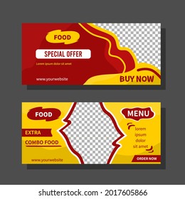 Food banner template for promotion