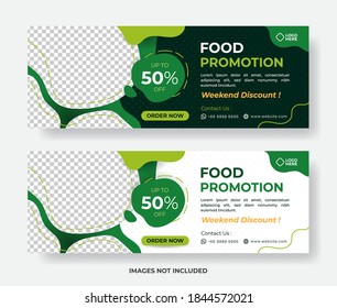 Food Banner Template, Restaurant Banner Template, Promotion Food Banner