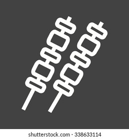 Food, barbeque, stick icon vector image. Can also be used for food iconset. Suitable for web apps, mobile apps and print media.