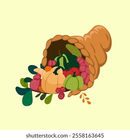 Food Basket for Decoration Vector illustration.