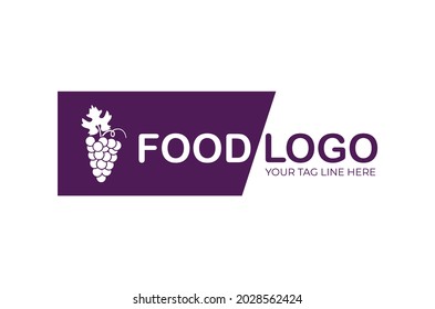 food basket grocery logo design vector template 