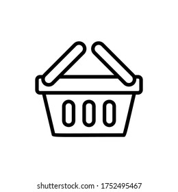 Food basket, mall icon. Simple line, outline vector elements of shopping center icons for ui and ux, website or mobile application