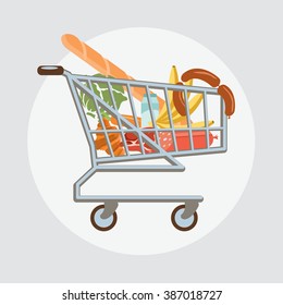 Food basket vector. Food basket illustration. Food baskets isolated background. Food baskets icon. Food shopping bag. Food shopping bag vector. Items basket vector illustration. Basket button empty. 