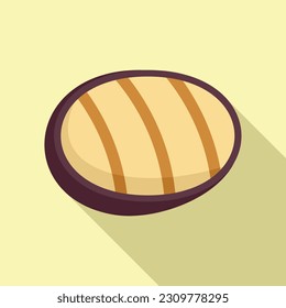 Food bbq icon flat vector. Grill cook. Hot tool