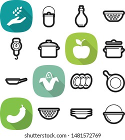 Food best vector icon set