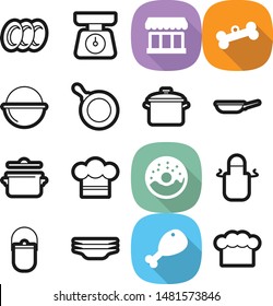 Food best vector icon set