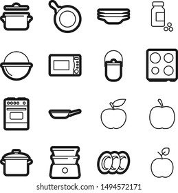 Food best vector icon set