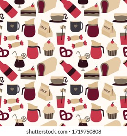 Fondo de las bebidas alimenticias Patrón sin problemas