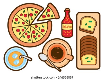 Food and beverage cute icon