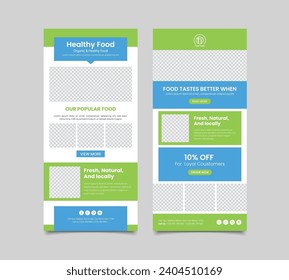 
Food and Beverage Email Newsletter Template, Food Promotion Template, Email Marketing Landing page