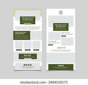 
Food and Beverage Email Newsletter Template, Food Promotion Template, Email Marketing Landing page