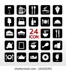 Food And Beverage Icon Set EPS10