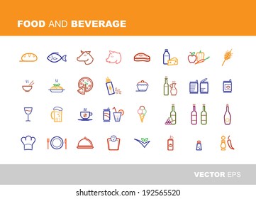 Food and beverage icons