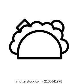 food and beverage icons in flat style, perfect for designs with culinary or food themes