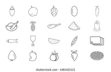Food and beverage line icon vector
