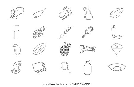 Food and beverage line icon vector
