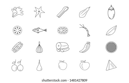 Food and beverage line icon vector