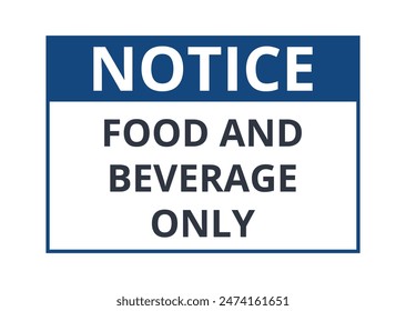 Food and beverage only symbol
