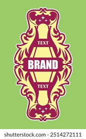 Food and beverage packaging label sticker design