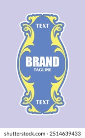 Food and beverage packaging label sticker design
