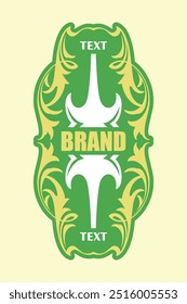 Food and beverage packaging label sticker design