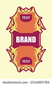 Food and beverage packaging label sticker design