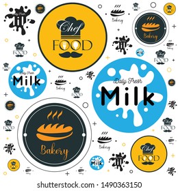 food and beverage patterns with soft colors suitable for decoration and others.