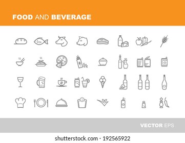 Food and beverage retail icons