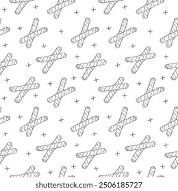 food and beverage seamless pattern in hand drawn style pattern background